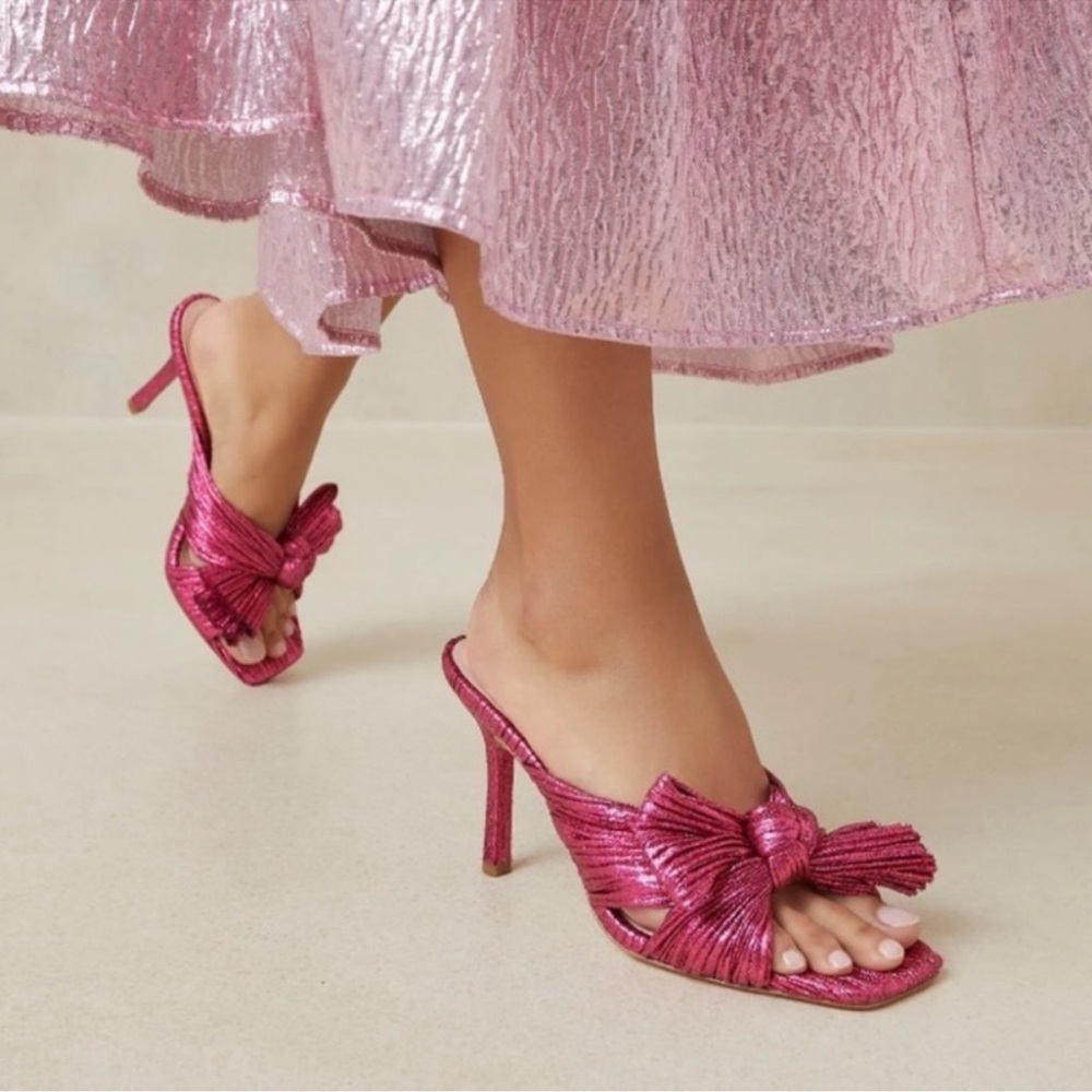 New Loeffler Randall Claudia Top Knot Sandal Heels